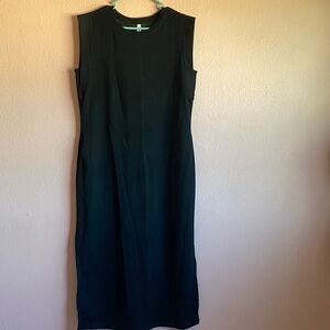 GRECERELLE Chic Black Sleeveless Midi Dress